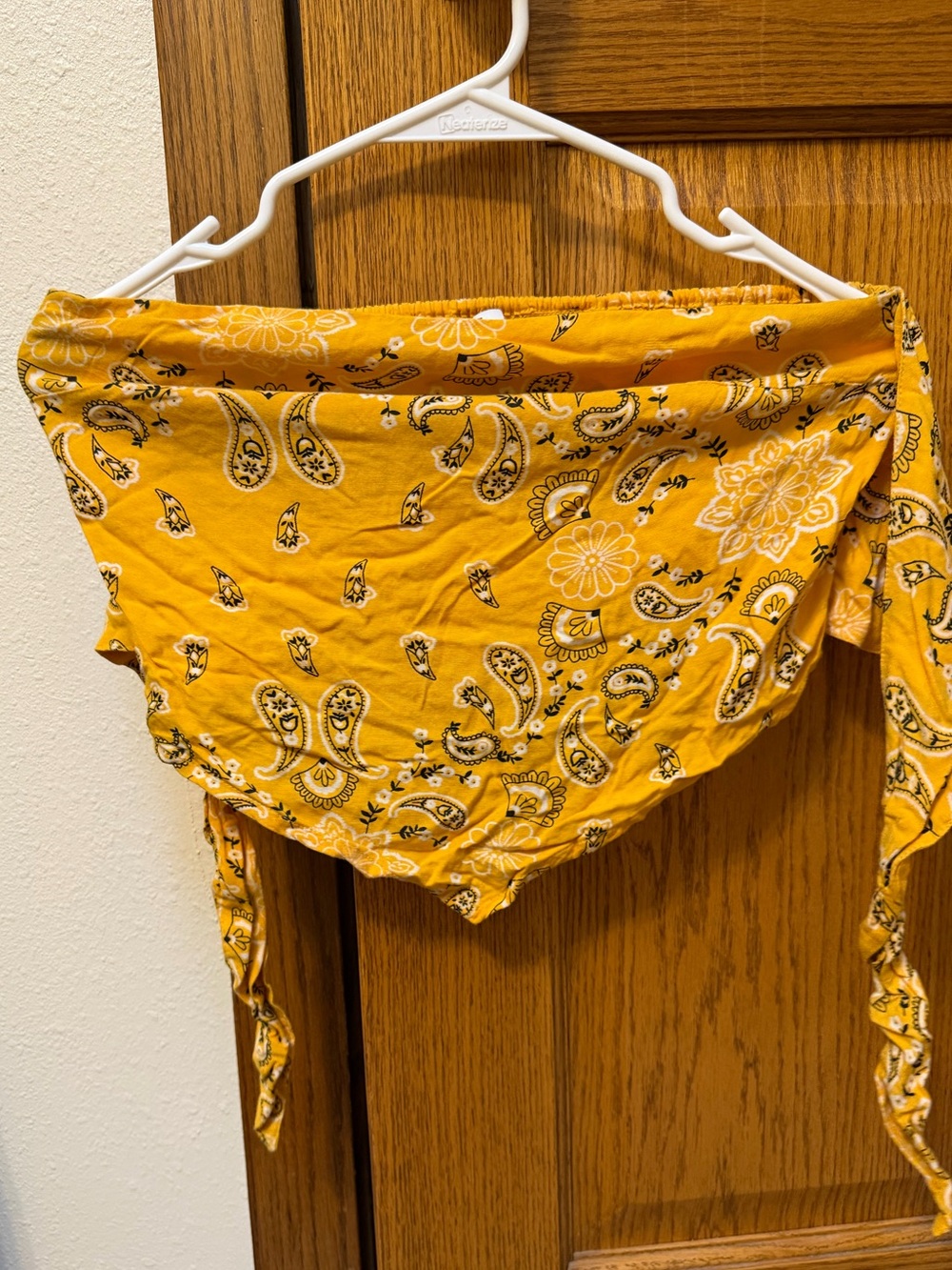 Yellow Paisley Womens Tube Top